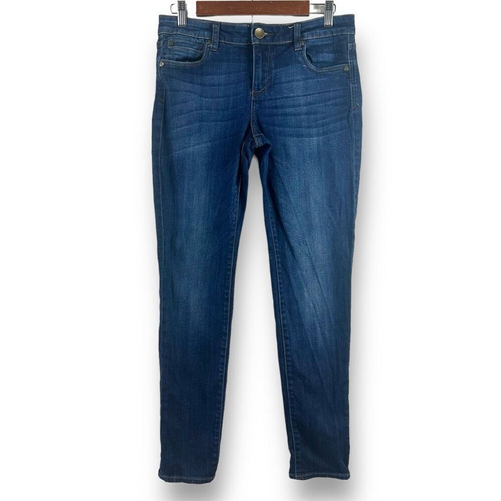 Kut From The Kloth Women's Size 6 Low Rise Straight Leg Jean Classic Wash Denim